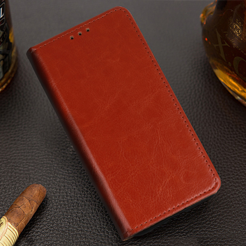 Xiaomi Redmi 10 Book Genuine Leather Special Case Cover, Brown | Telefona Maciņš Vāciņš Apvalks Grāmatiņa
