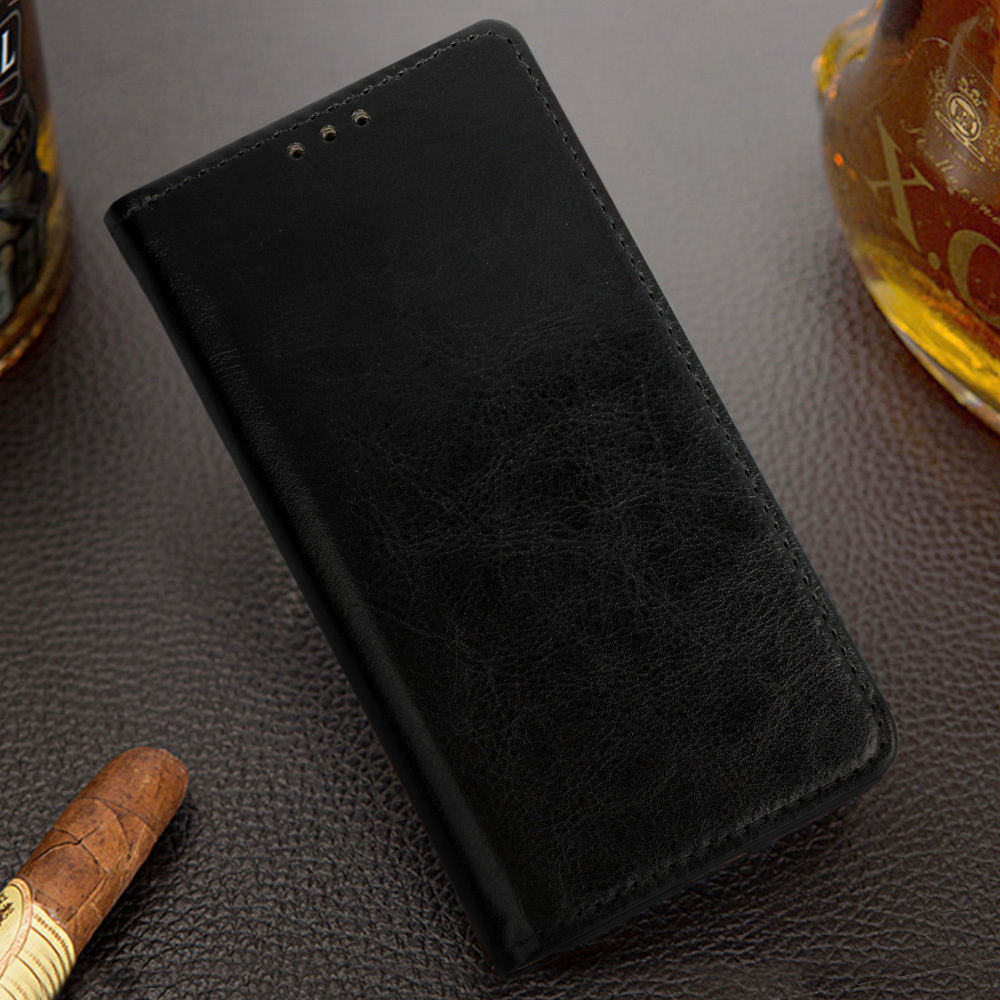 Xiaomi Redmi 10 Book Genuine Leather Special Case Cover, Black | Telefona Maciņš Vāciņš Apvalks Grāmatiņa