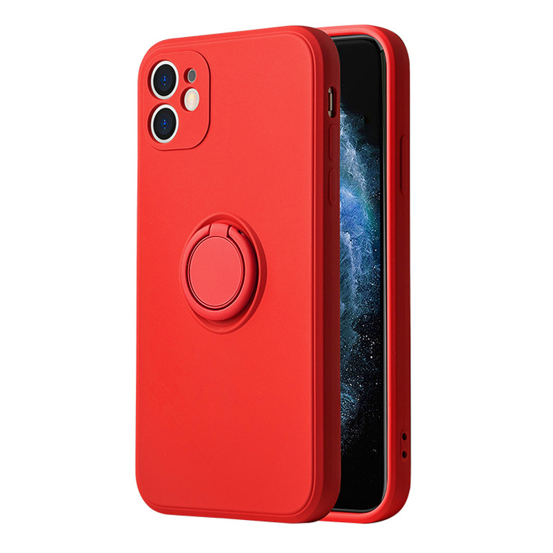 Apple iPhone 12 Pro Max 6.7" Vennus Silicone Ring Case Cover, Red | Telefona Maciņš Vāciņš Apvalks Bampers