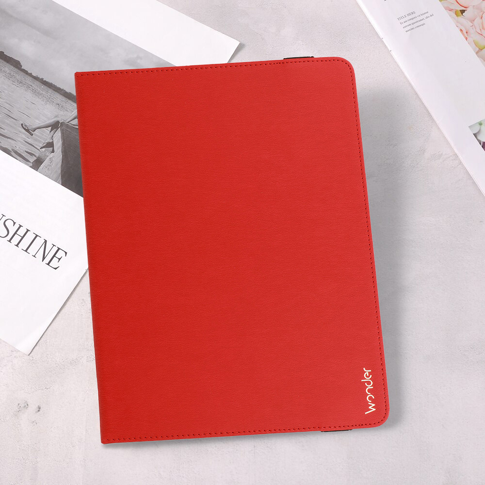 Universal Leather Book Case Cover for Tablets 10'', Red | Universāls Planšetes Vāciņš Maciņš Apvalks Grāmatina