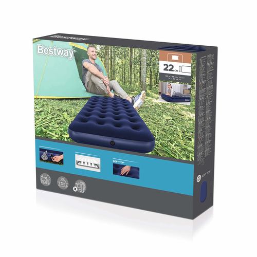 Bestway 67001 piepūšamais matracis, vienvietīgs, 188x99x22 cm, tumši zils