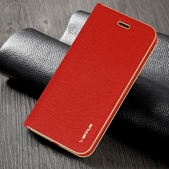 Huawei P30 Pro (VOG-L09, VOG-L29) Vennus Book Case Cover with Frame, Red | Telefona Vāciņš Maciņš Apvalks...