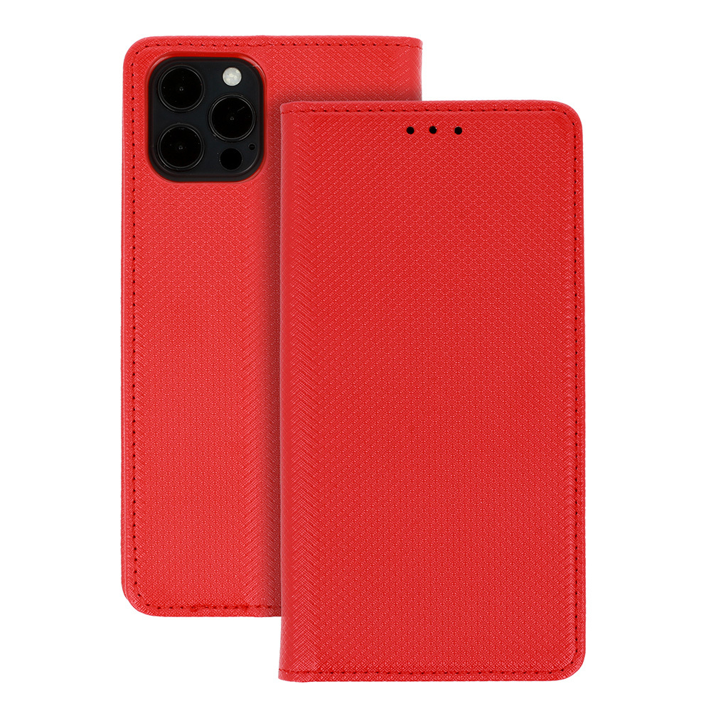 Xiaomi Redmi Note 10 5G / Poco M3 Pro Magnet TPU Book Case Cover, Red | Telefona Vāciņš Maciņš Apvalks Grāmatiņa