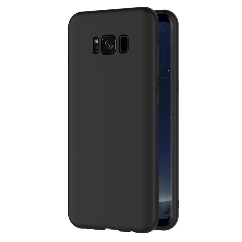 Samsung Galaxy S8 (G950F) Matt Silicone Color Case Cover, Black | Чехол Обложка Бампер Кабура