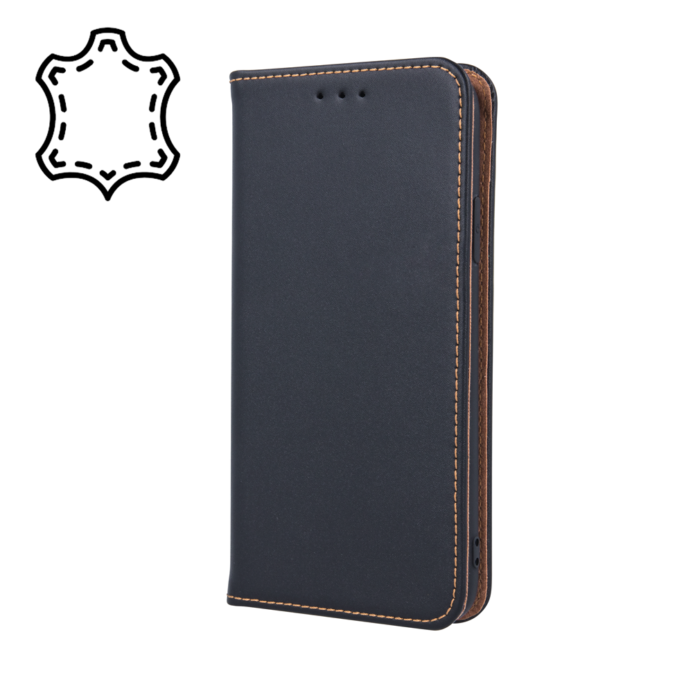 Apple iPhone XR 6.1" Genuine Leather Wallet Phone Cover, Black | Telefona Vāciņš Maciņš Apvalks Grāmatiņa