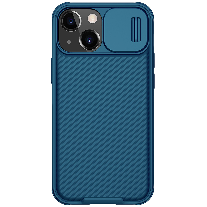 Apple iPhone 13 mini 5.4'' Nillkin CamShield Pro Case Cover with Camera Protection Shield, Blue | Чехол для...