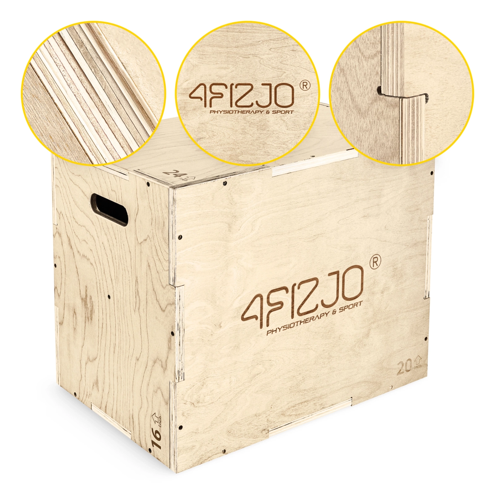 Плиометрический бокс 4FIZJO 3 в 1 для кроссфита 40 x 60 x 50 см