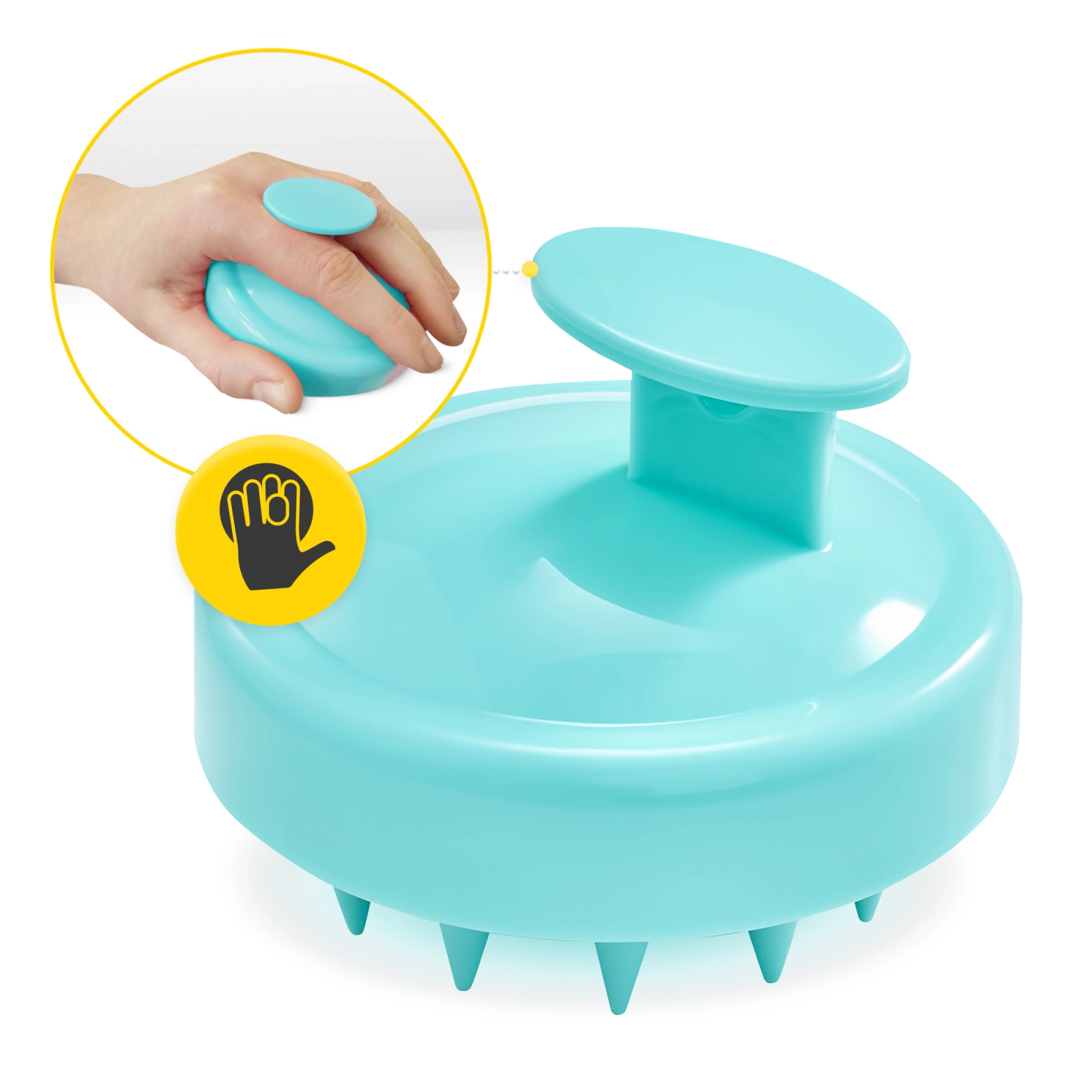 Silicone Scalp Massager Shampoo Brush 4FIZJO, Blue