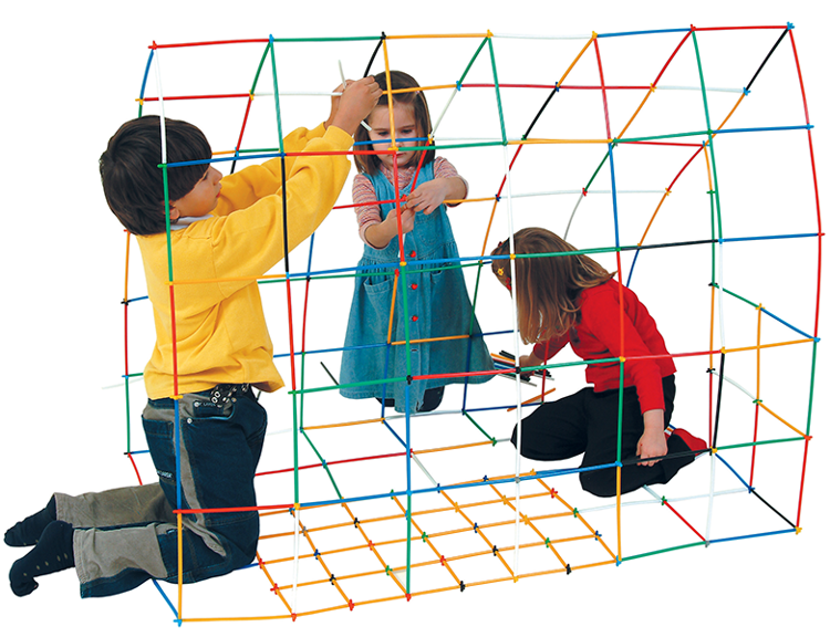 Salmiņu konstruktors komplekts no krāsainiem plastmasas salmiņiem 170 gab. | Straw Constructor Building Blocks Toy