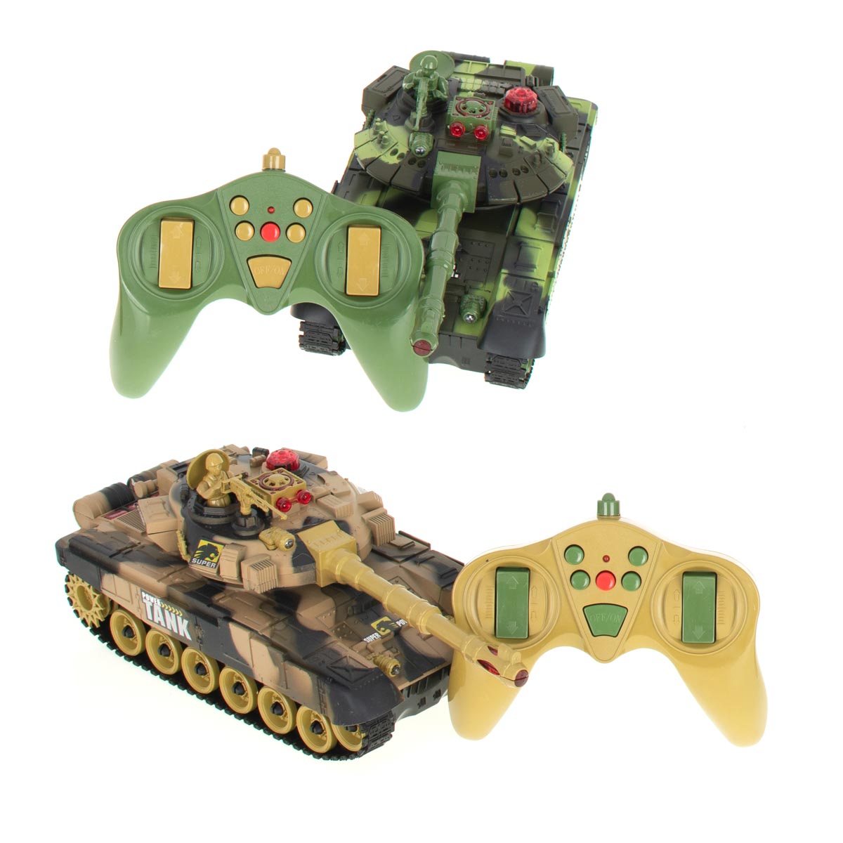 RC War Tank T90 9993 2.4GHz - Divi radio vadāmie tanki ar pultīm