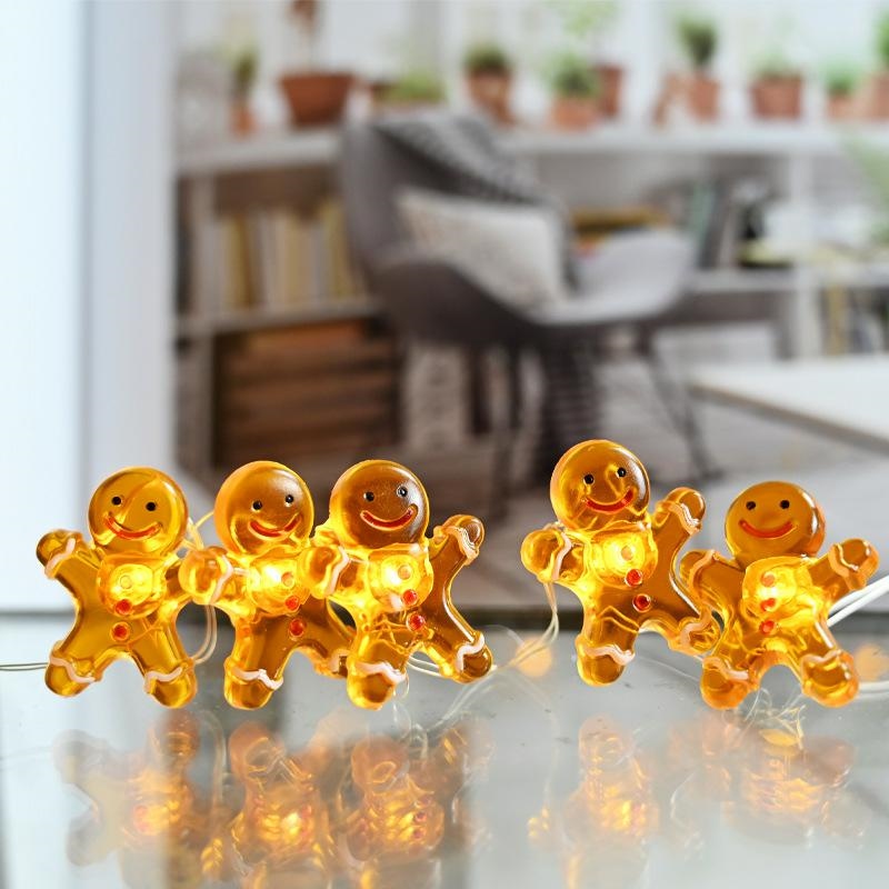 Gingerbread Man Christmas String Lights 2m 20 LED