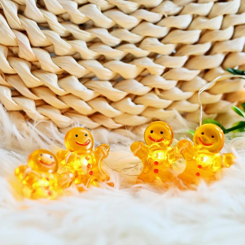 Gingerbread Man Christmas String Lights 2m 20 LED