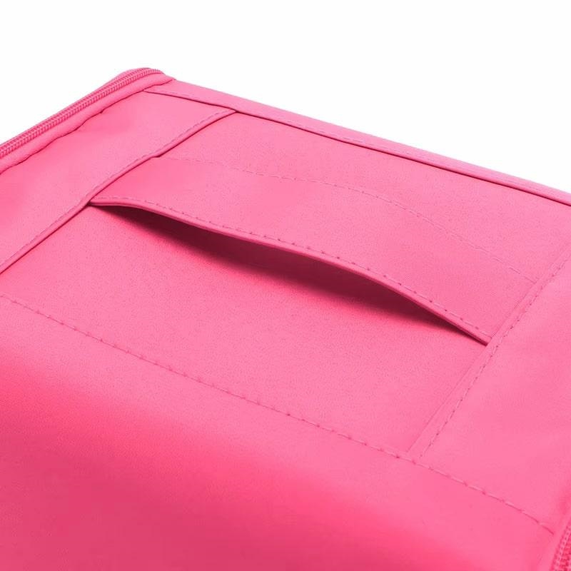 Professional Travel Makeup Case and Organizer with Dividers, Pink (1)