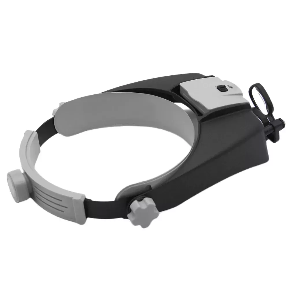 Head Magnifier with 2 LED Lights, 1.5X - 17X Magnification