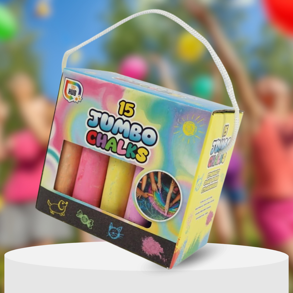 Мелки для рисования на асфальте Bakalu Jumbo, 15 шт.