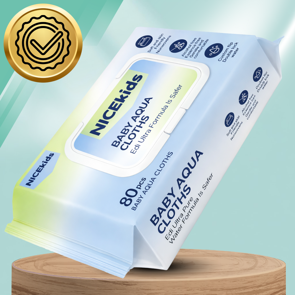 Bakalu NICEKIDS BABY AQUA Wet Wipes, 99.89% Water, 480 pcs.