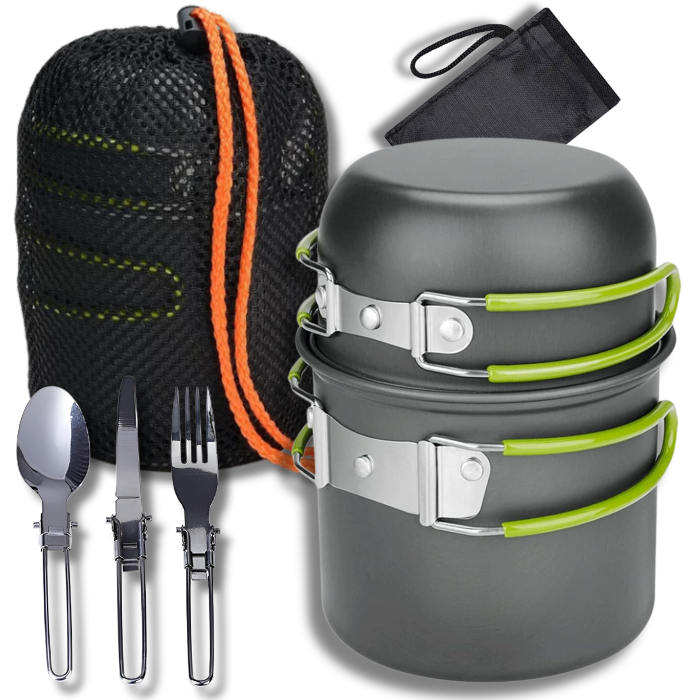 Travel Hiking Camping Cookware Set + Cutlery