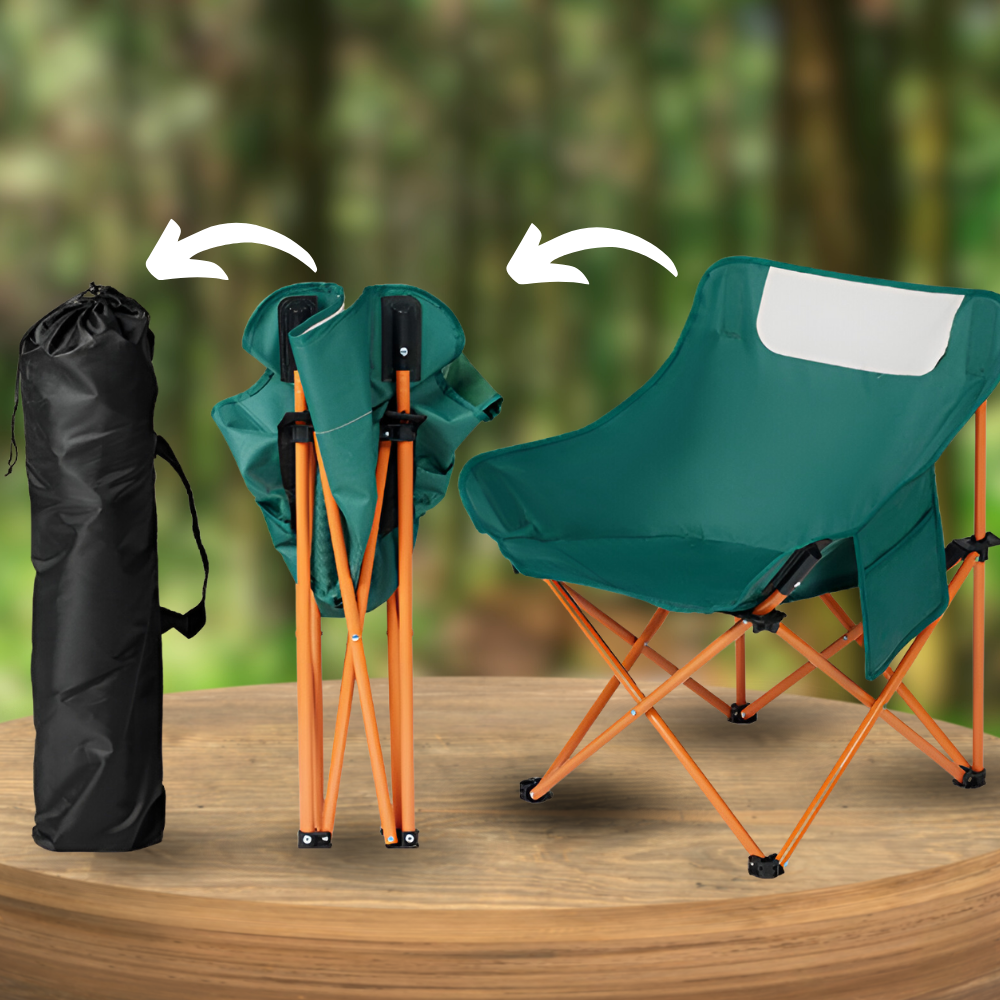 Складной стул Angler\'s Chair туристический кемпинг прочный со спинкой...