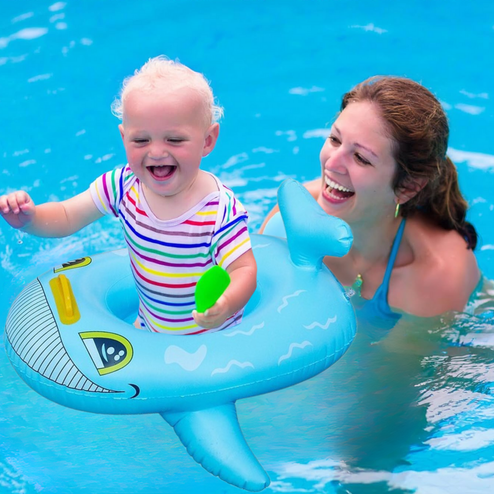 Piepūšamais bērnu peldēšanas ritenis ar sēdekli, Valis | Baby Swimming Wheel
