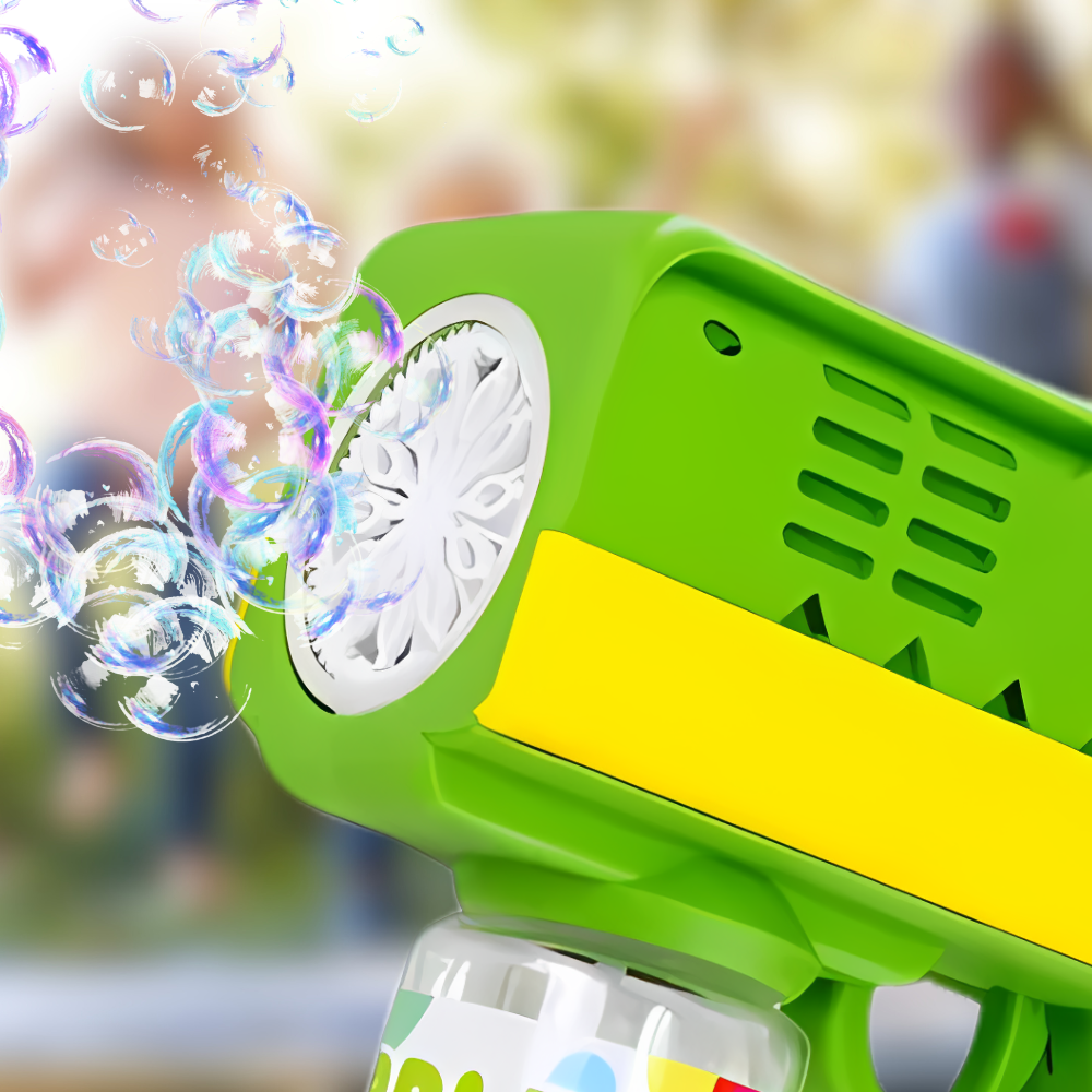 Bakalu Dinosaur Soap Bubble Gun with Liquid, Green