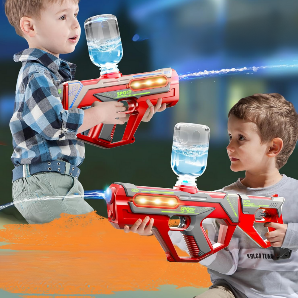 Electric Water Gun 2-in-1, Automatic, Red