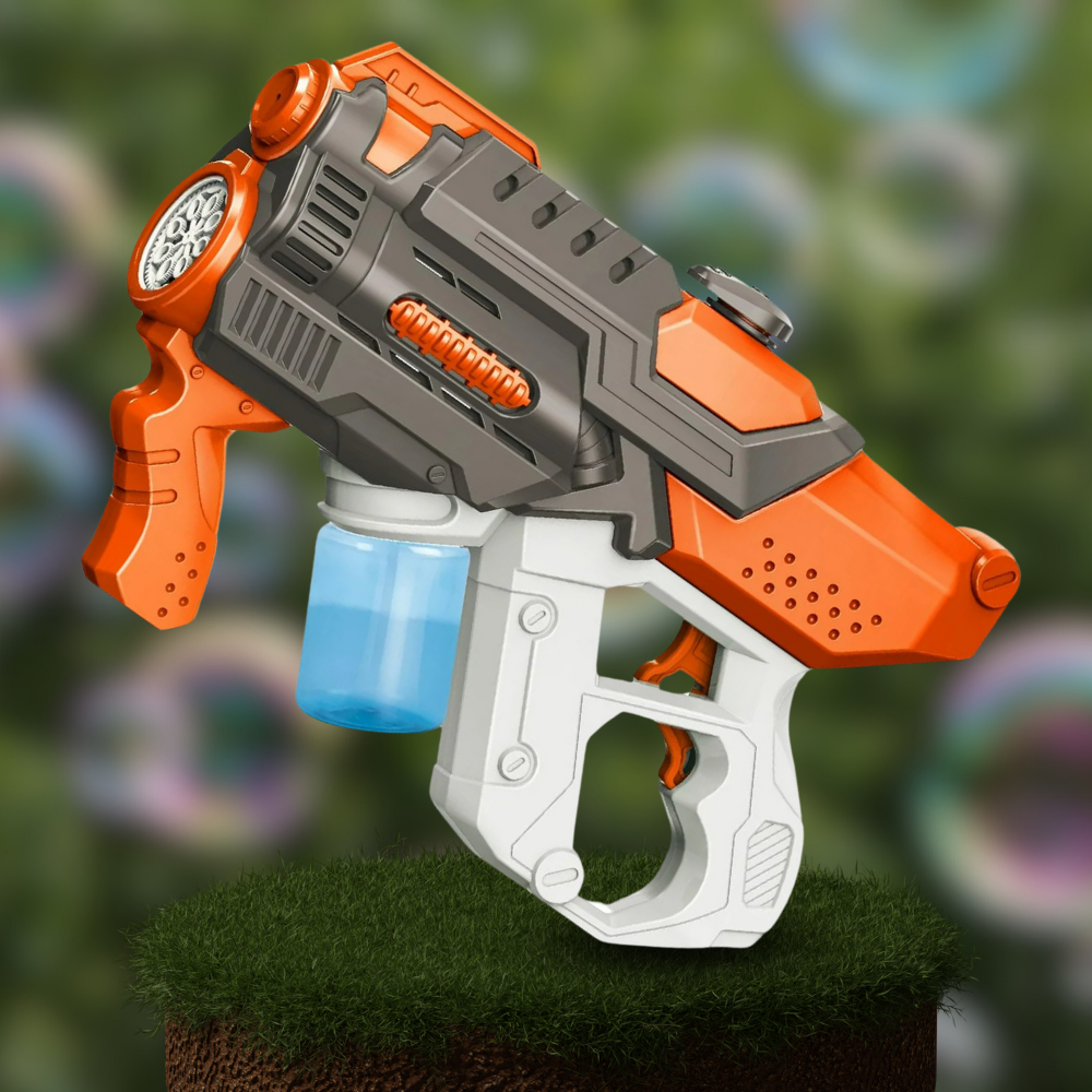 Bakalu KZ1155 2-in-1 Electric Bubble and Water Gun, Orange/Grey