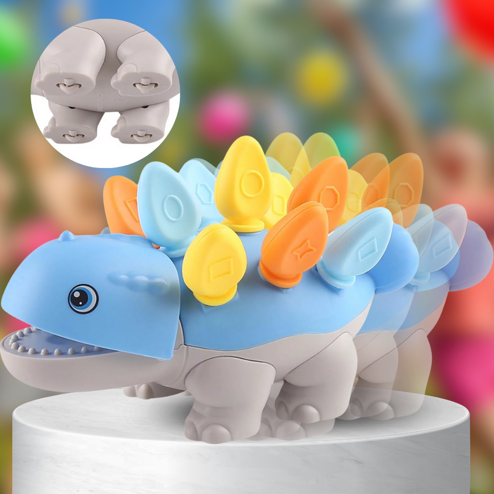 Puzzle Match Shapes Montessori Dinosaur Sorter Blue
