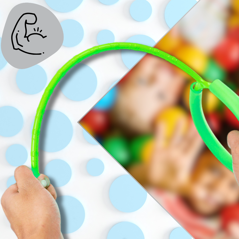 Skipper Leg Hula Hop Skipping Soft Rubber with Led Green