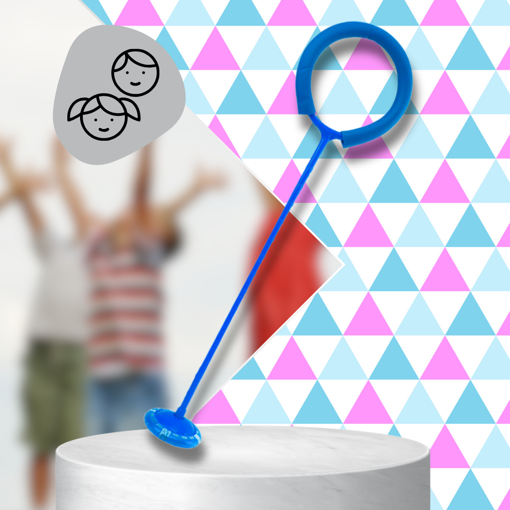 Skipper Leg Hula Hop Skipping Soft Rubber with Led Blue