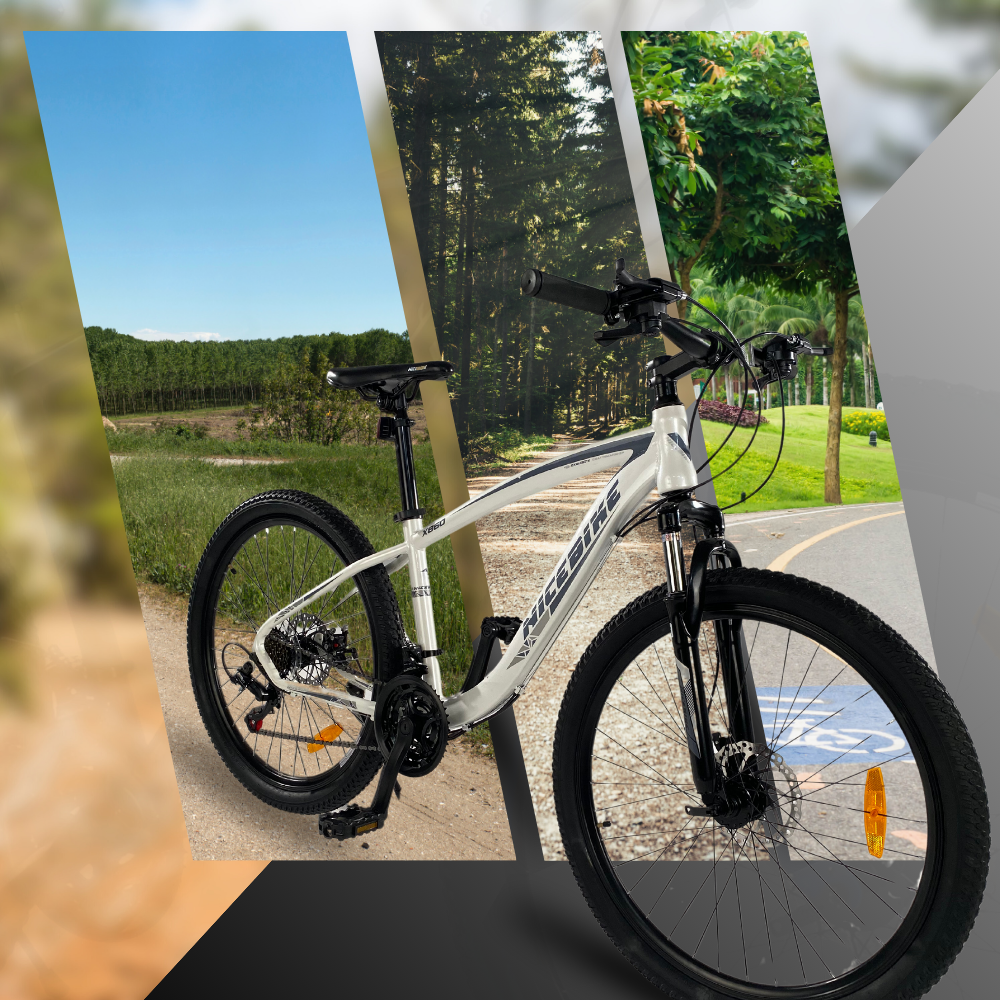 Nicebike X860 26\" Mountain Bike, 16\" Frame, 21-Speed Shimano, Disc Brakes