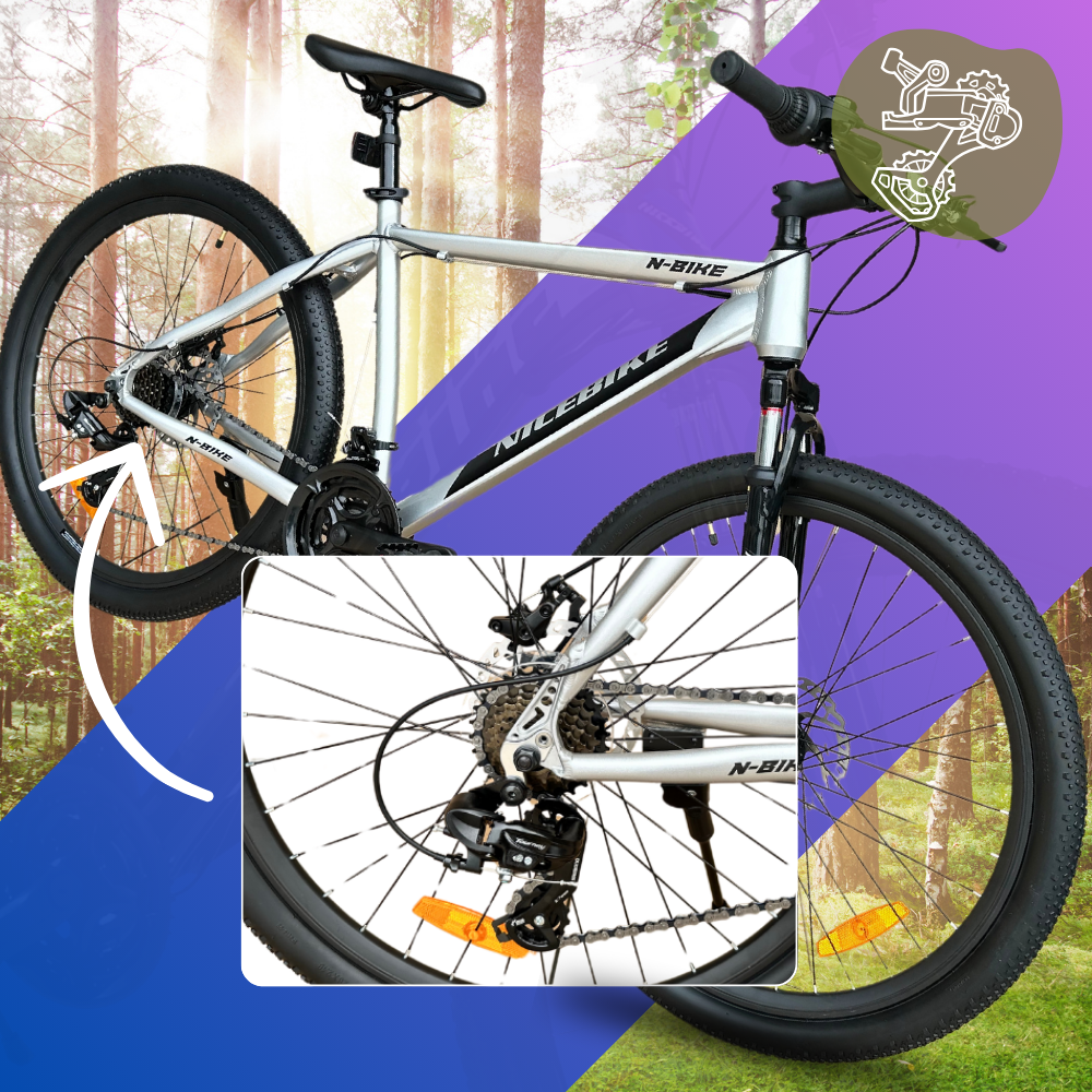 Bakalu TOXIC SILVER MTB 26 Mountain Bike, Silver