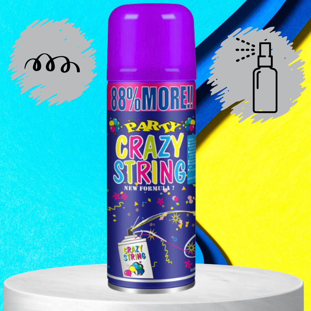 Serpentine Neon Spray Confetti For Birthday Party Purple 250 ml