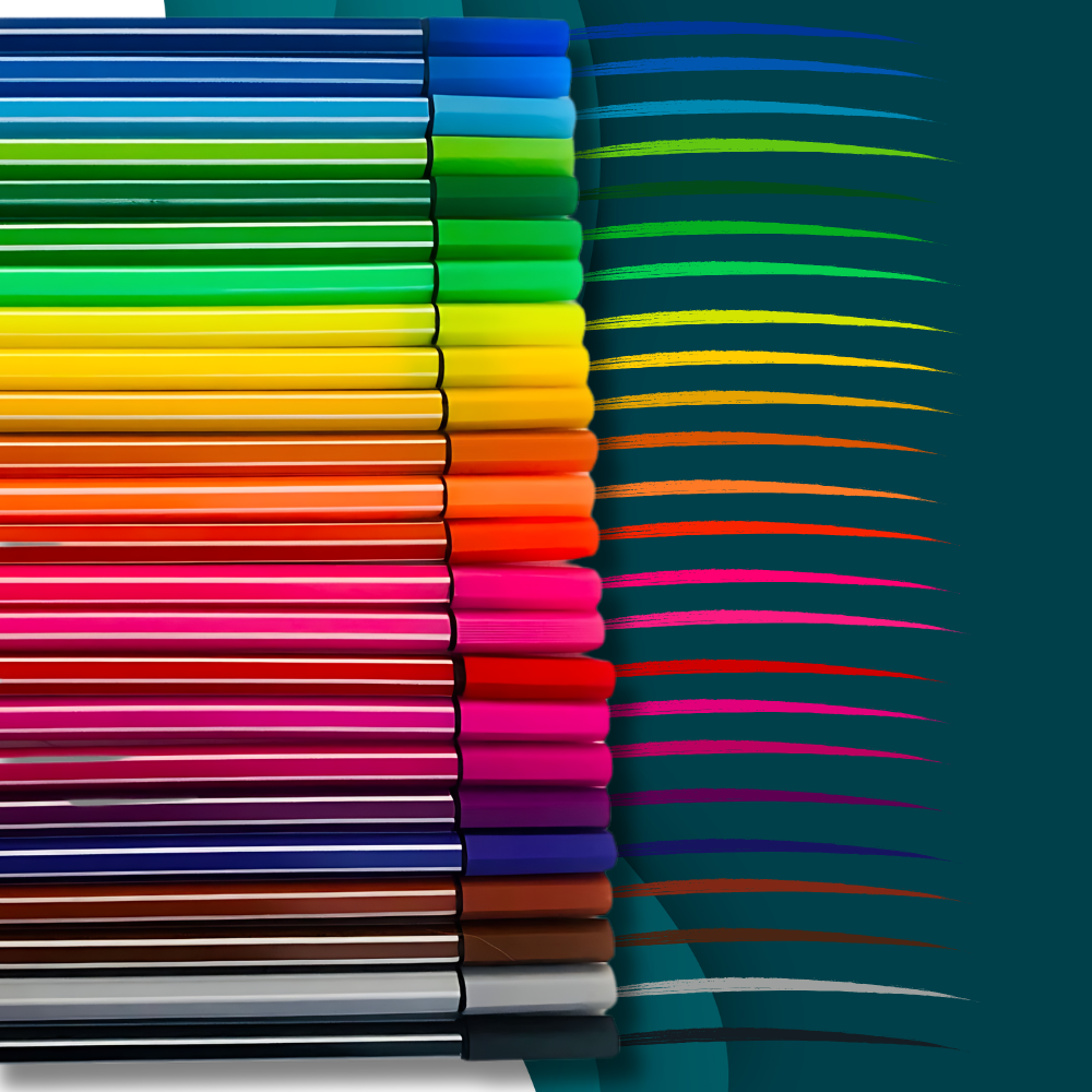 Nicekids Coloured Fineliner Pen Set, 24 Assorted Colours