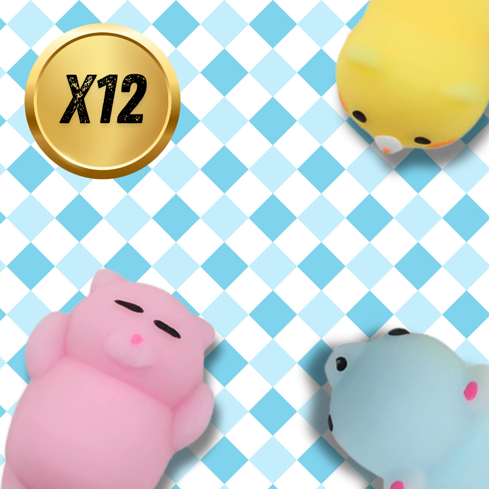 Набор антистресс игрушек Bakalu Mochi Squishy, 12 шт.