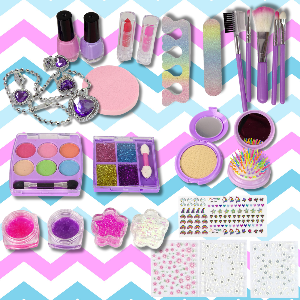 Bērnu kosmētikas un rotaslietu komplekts \"Vienrādzis\" | Children\'s Makeup Cosmetics Set