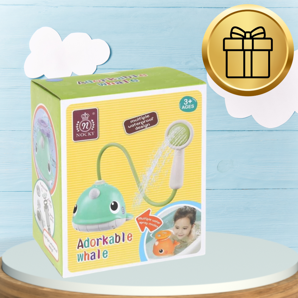 Bakalu Educational Whale Bath Toy with Shower Head