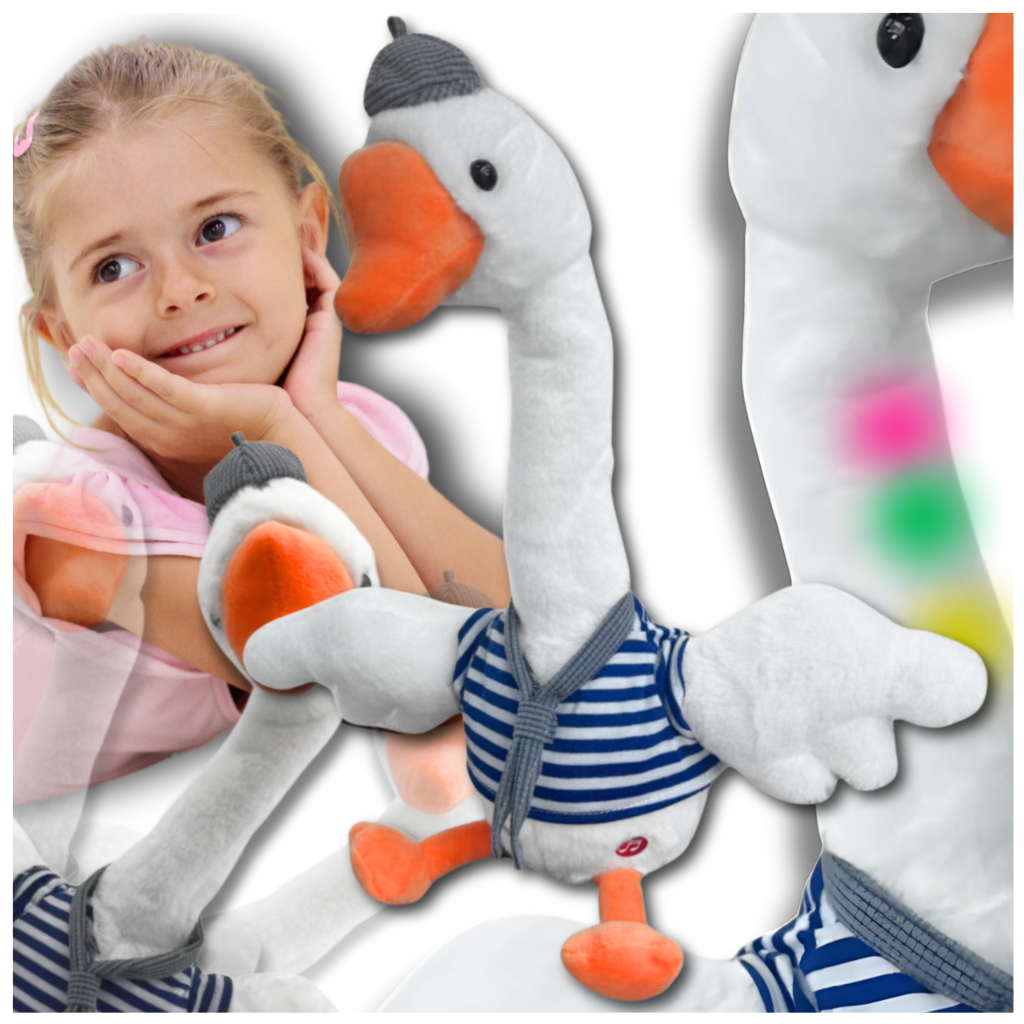 Мягкая плюшевая грушка, интерактивный говорящий гусь-болтун