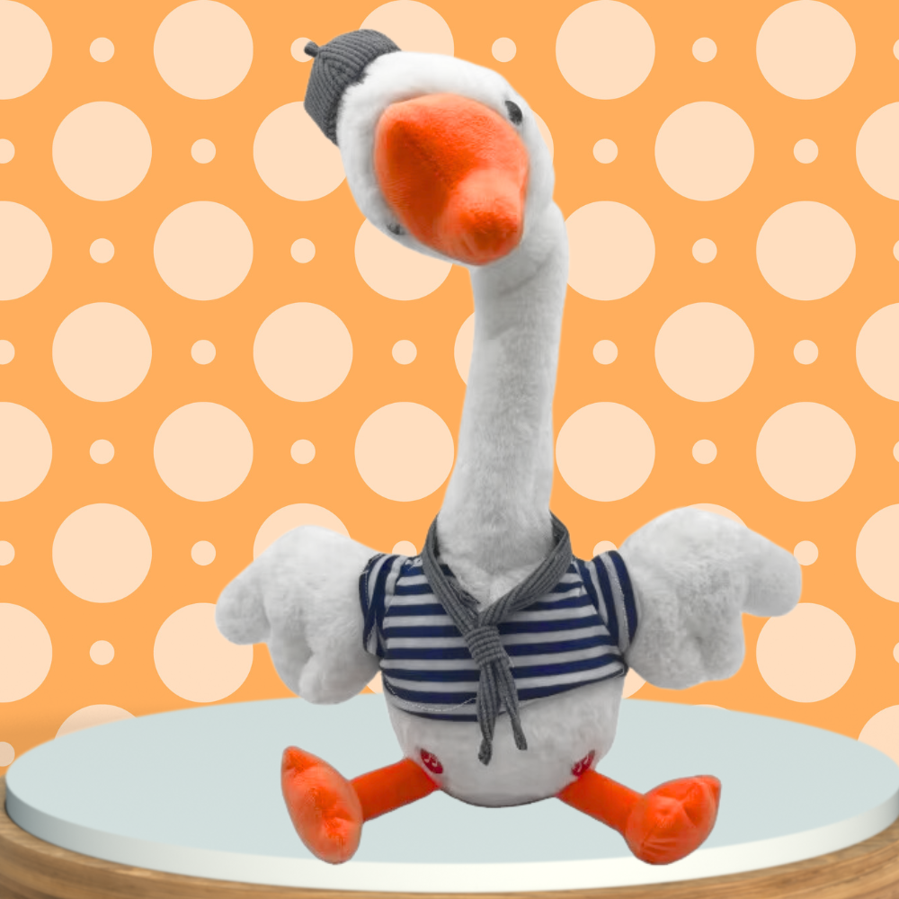Interaktīvā runājošā pļāpājoša zoss, plīša rotaļlieta | Interactive Talking Goose Plush Toy