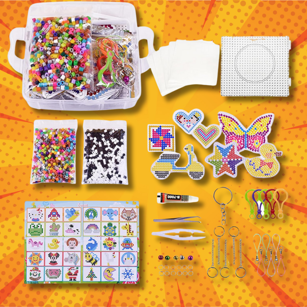 XL Fuse Beads Kit for Kids 11000 Pcs with Craft Accessories