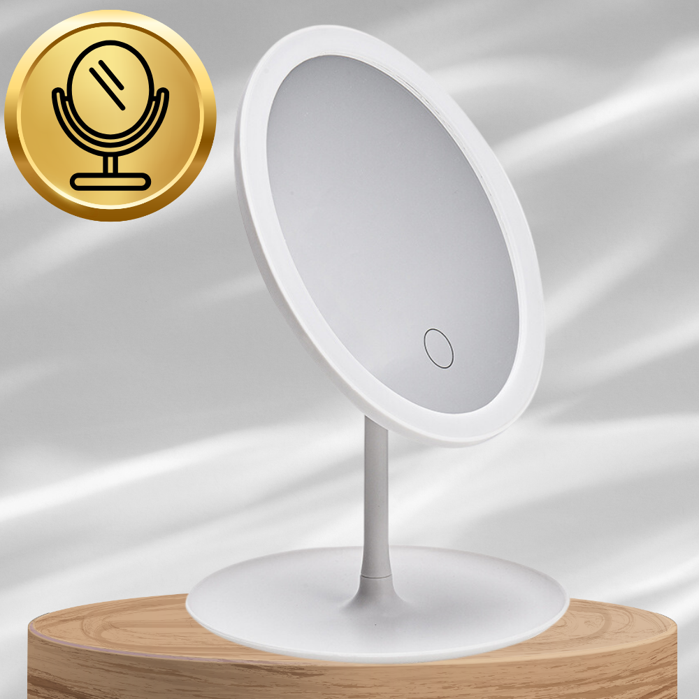 Bakalu SN55113 Round LED Cosmetic Makeup Mirror, White