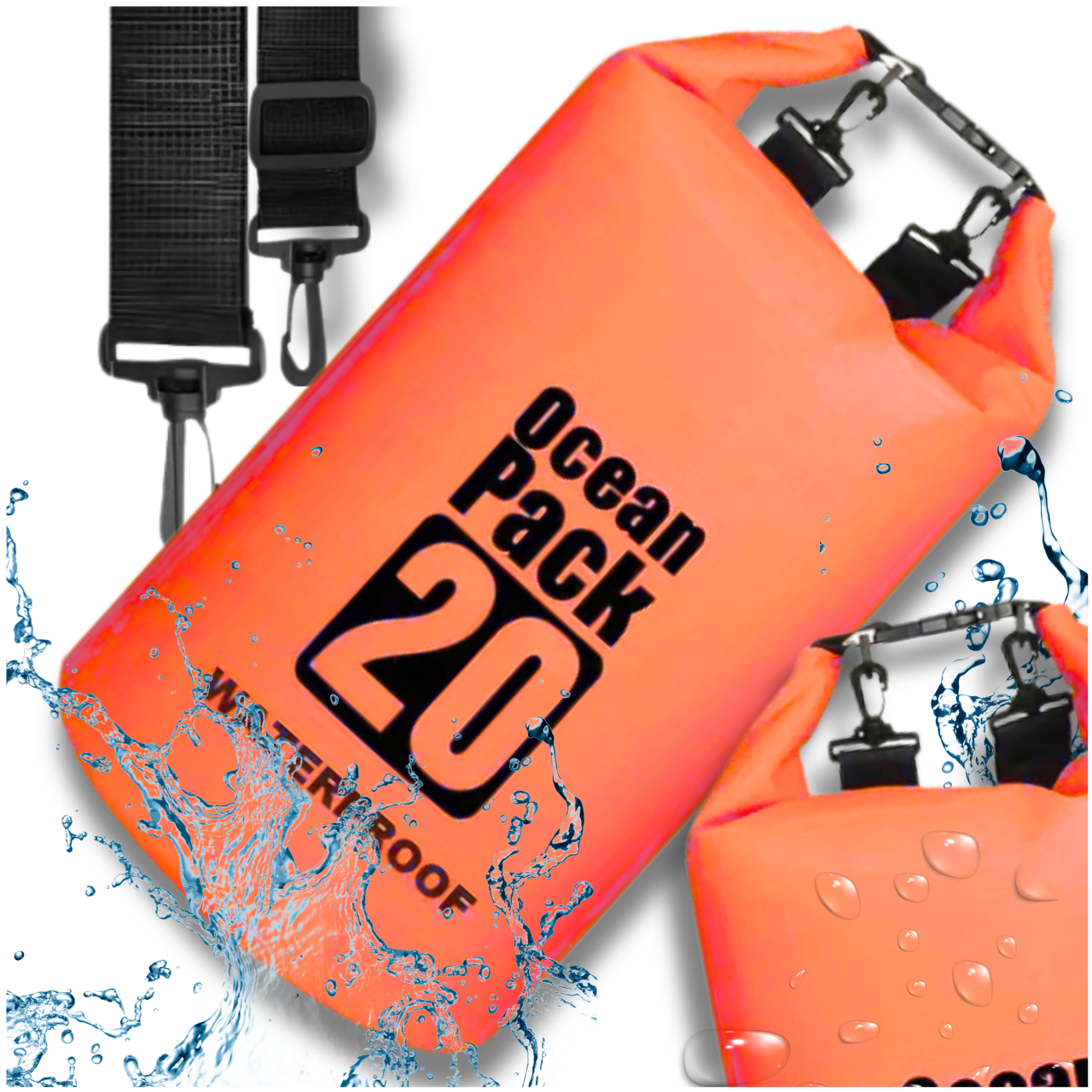 Bakalu Waterproof Dry Bag 20L KZ1167, Orange