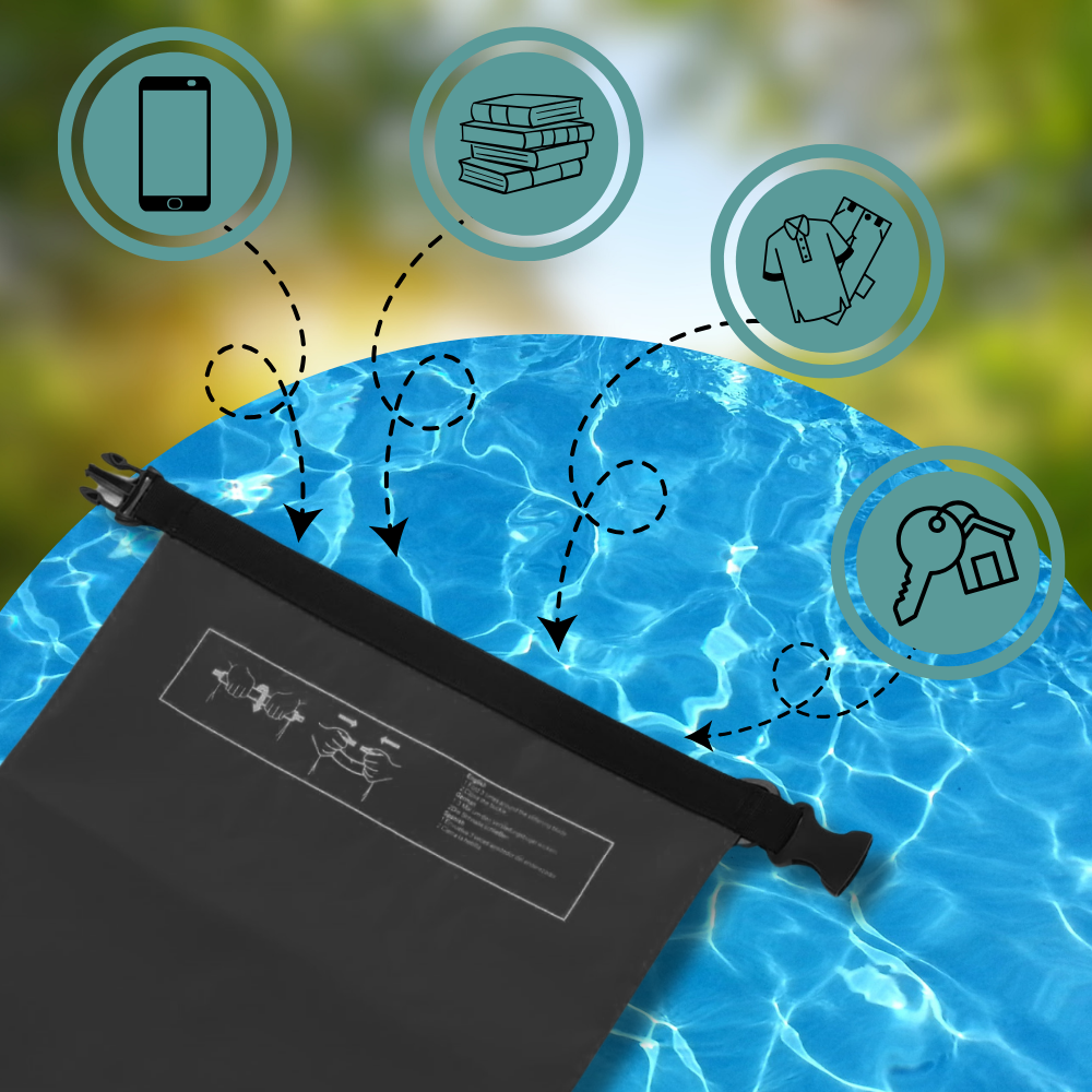 Bakalu Waterproof Dry Bag 20L, Black