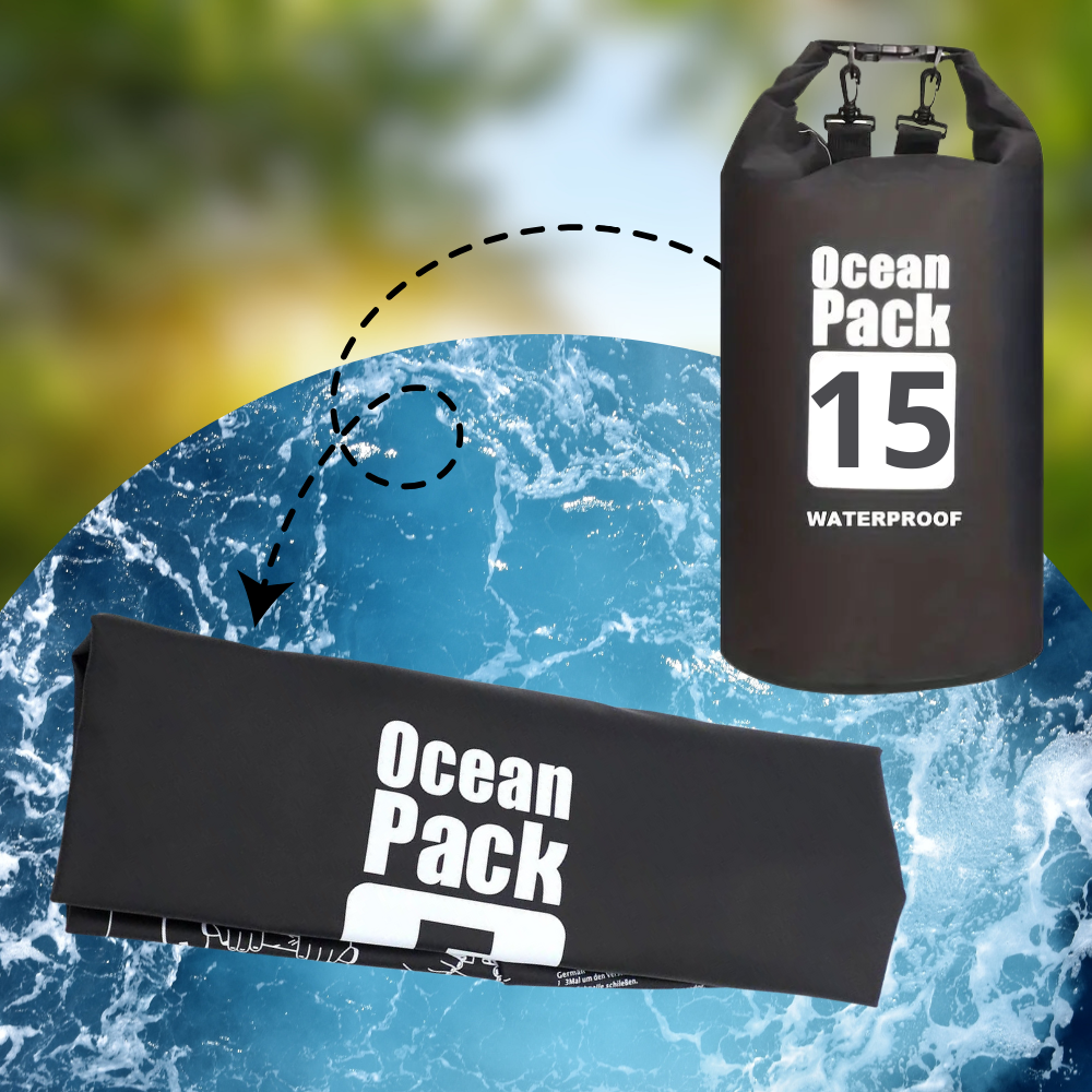 Bakalu Waterproof Dry Bag 15L, Black