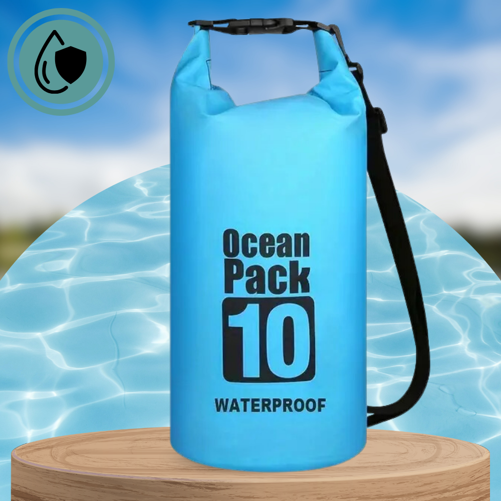10L Blue Waterproof Bag for Kayaking and Hiking