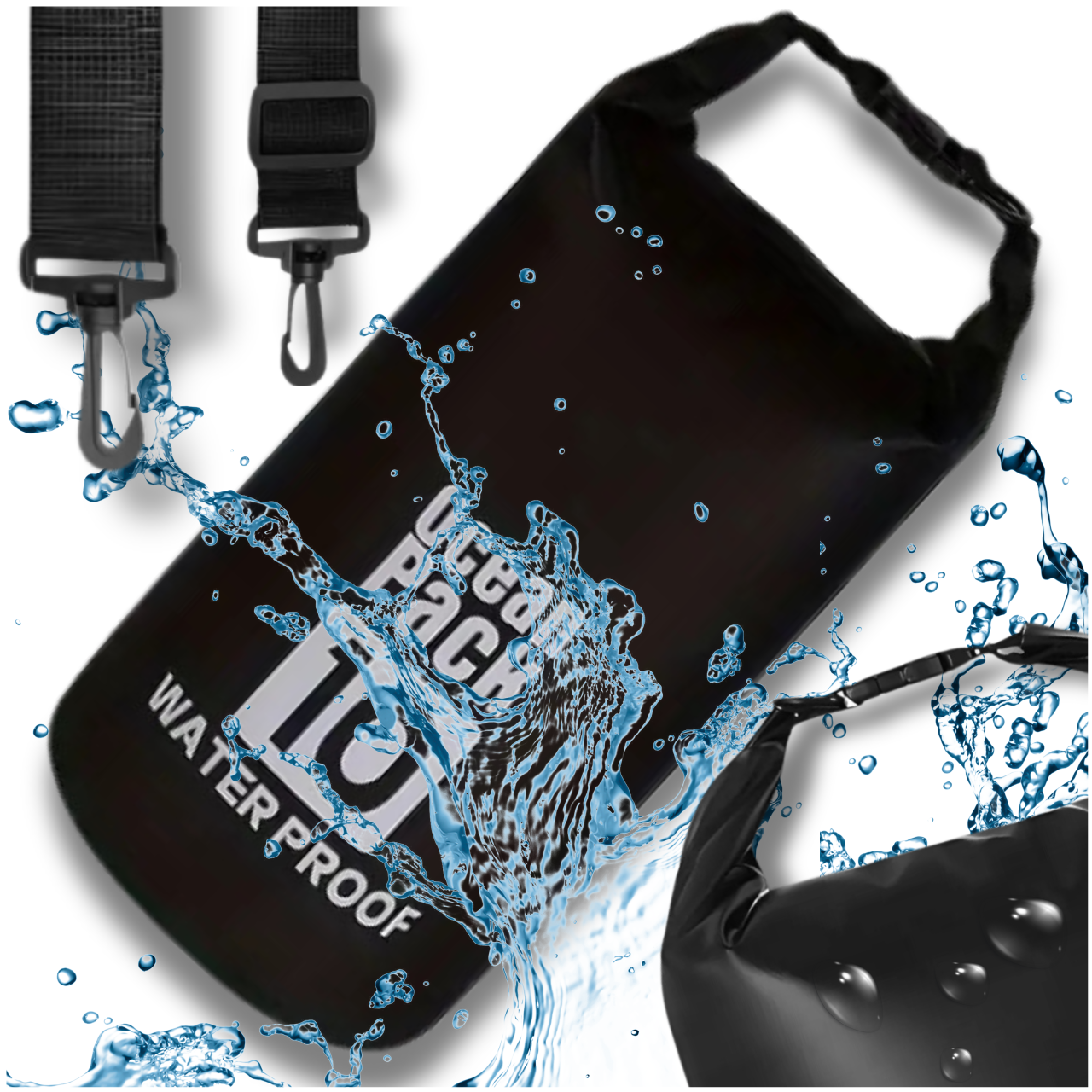 Bakalu Waterproof Dry Bag 10L, Black