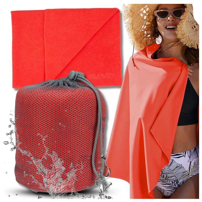 Большое быстросохнущее полотенце из микрофибры Avento для спорта...