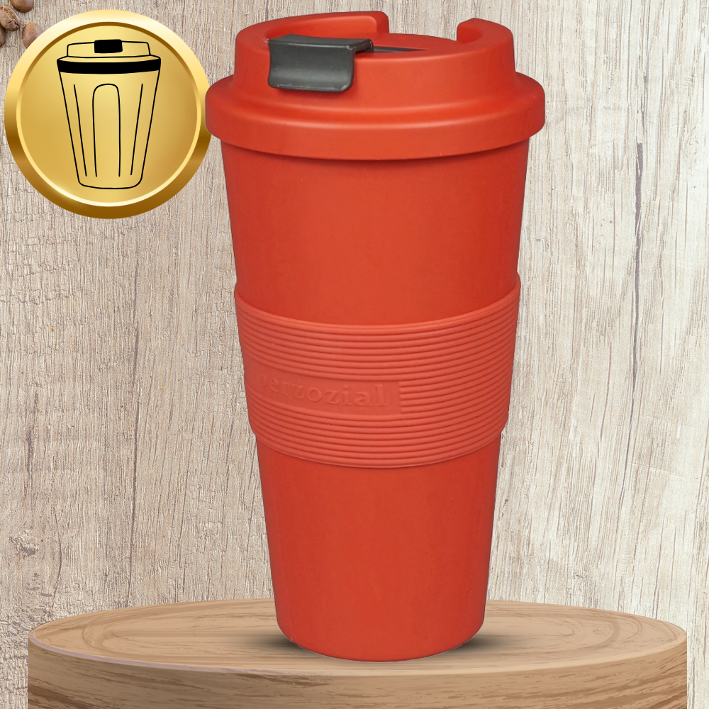 Ceļojumu krūze kafijai un tējai automašīnai, 480 ml, Sarkanā krāsa