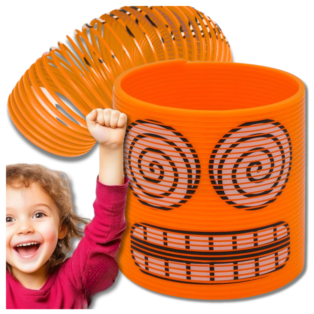 Bakalu Magic Springs Emoji игрушка-пружинка, оранжевая