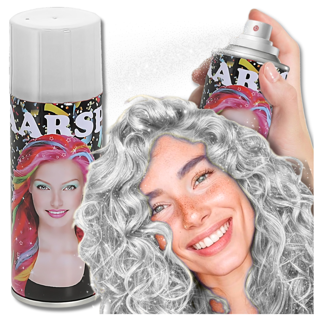 Krāsojoša matu laka ar spīdumiem 250 ml, balta