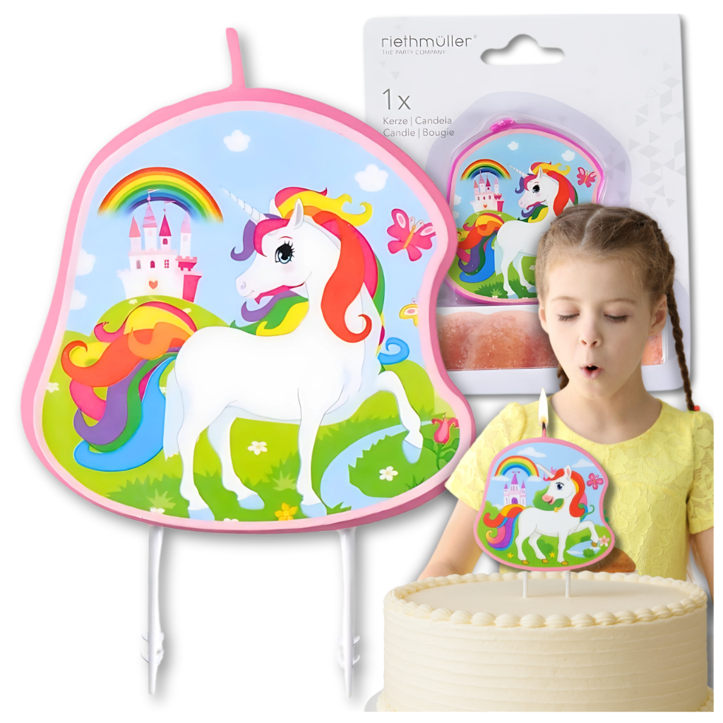 Bakalu Unicorn Birthday Candle Cake Decoration